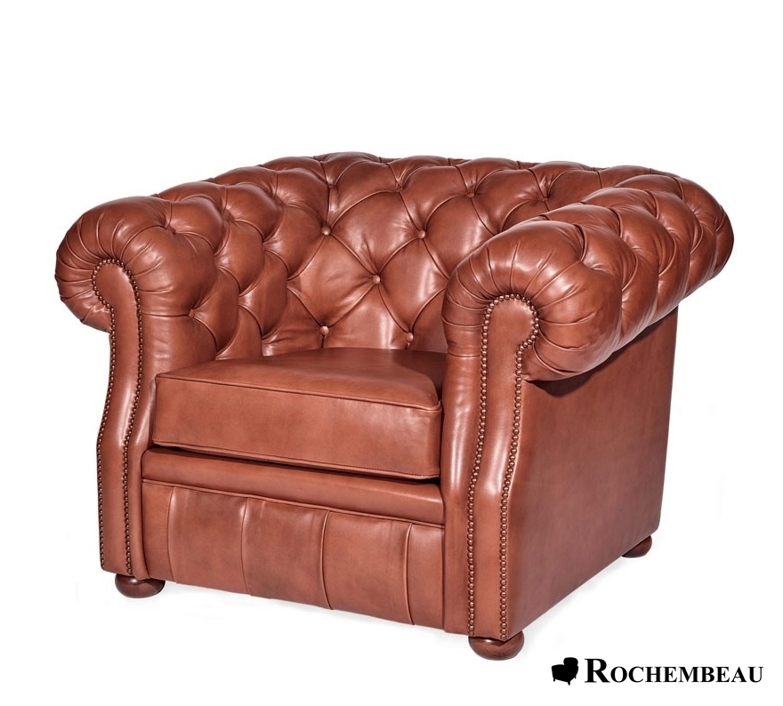Keizer Spookachtig Paar Chesterfield COOK Club Chair. Rochembeau sheepskin leather Chesterfield  armchair.