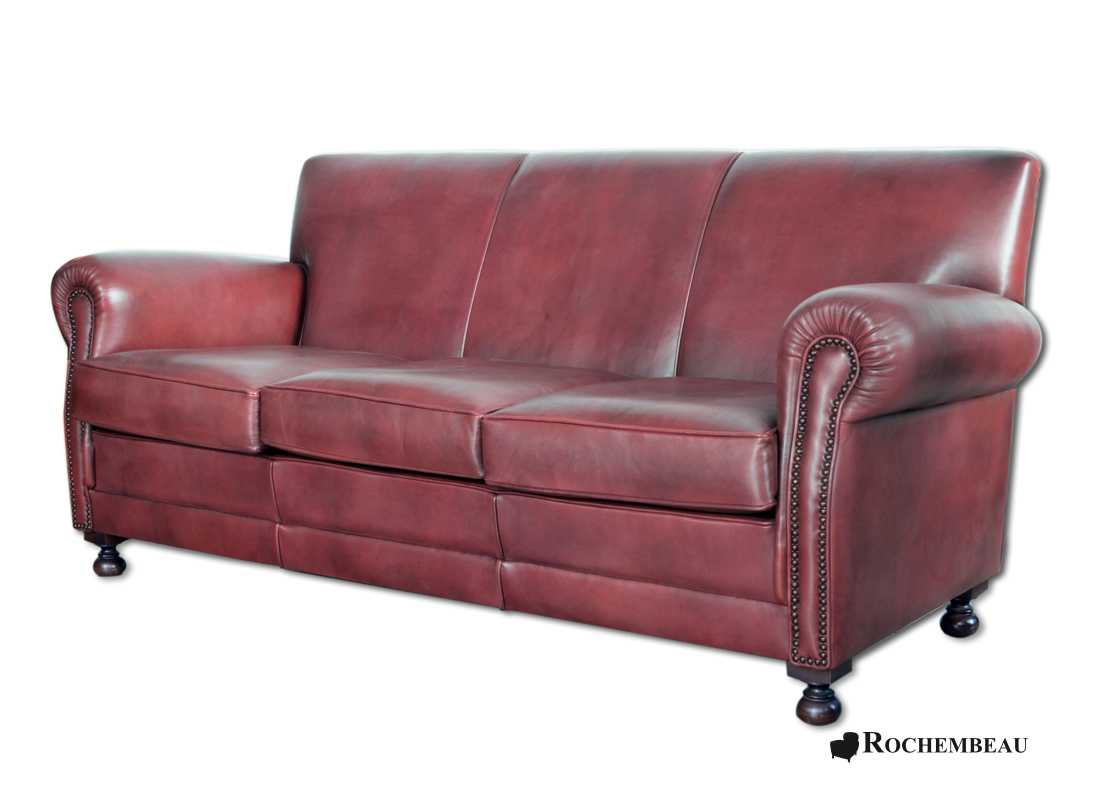 Leather Liverpool Club Bench Sofa 2 Seater Sofa