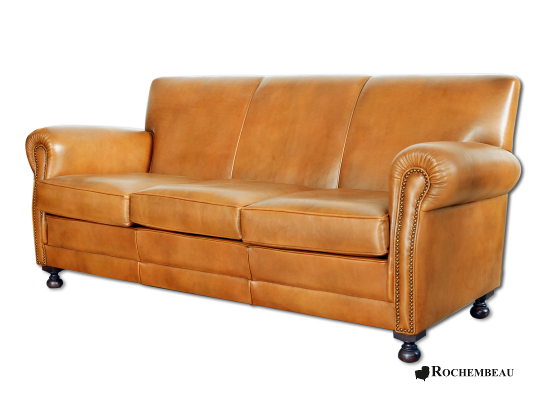 Leather Liverpool Club Bench Sofa 2 Seater Sofa