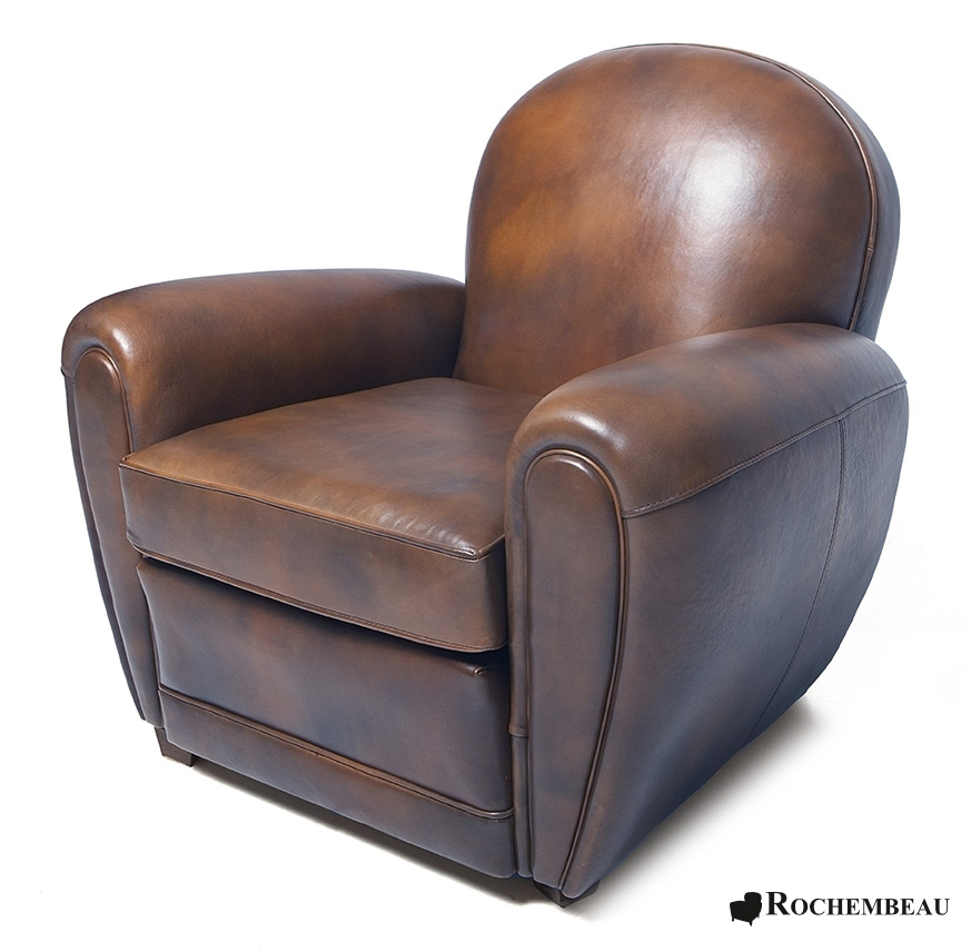 Bradford Club Chair. Rochembeau sheepskin leather club armchair