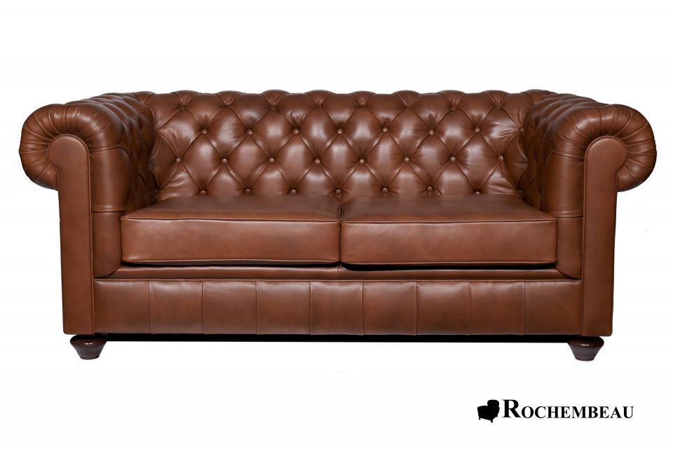 Newton Chesterfield Sofa - Light brown (A10) | 2-seater