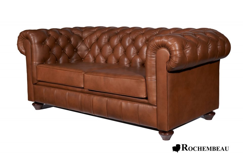 Newton Chesterfield Sofa - Light brown (A10) | 2-seater
