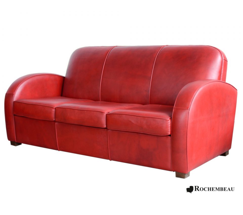Newcastle Club Sofa - Ferrari Red | 3-seater