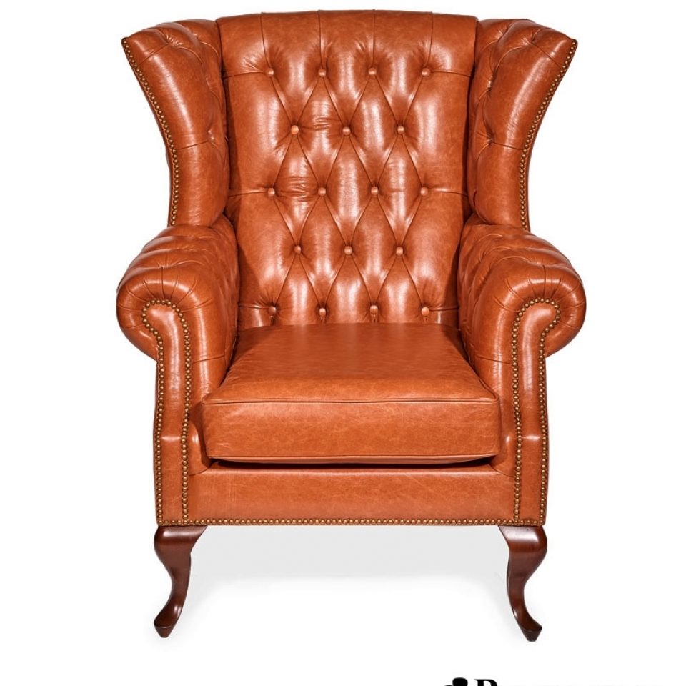 172 Chesterfield 175 Fauteuils 1559 fauteuil oreilles cuir vachette marron rochembeau 02.jpg