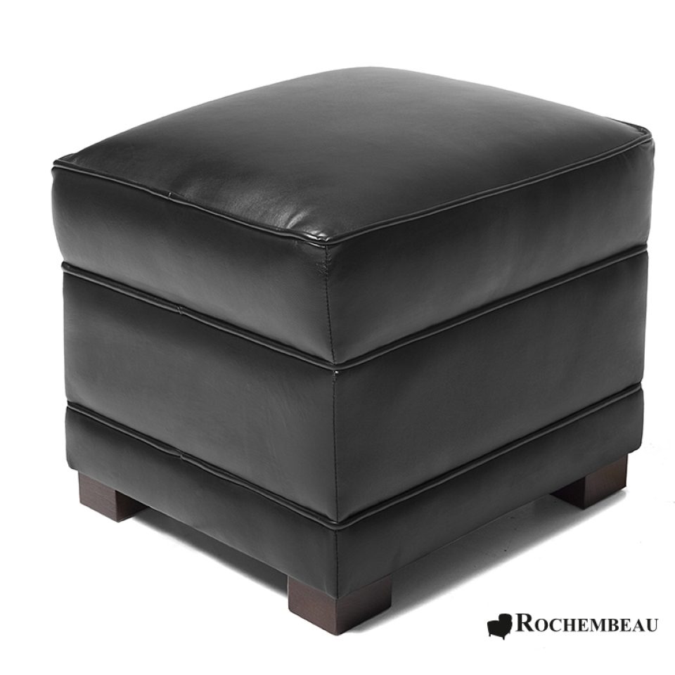 Leather Square Footstool