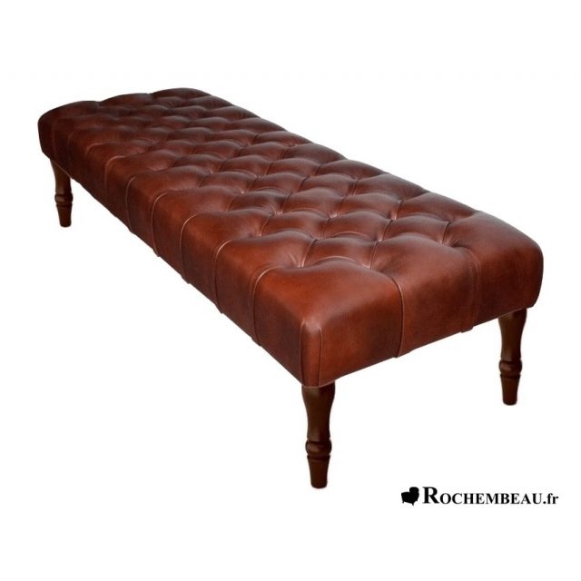 30 banquettes 105 Banquette cuir capitons Chesterfield marron fonce.jpg