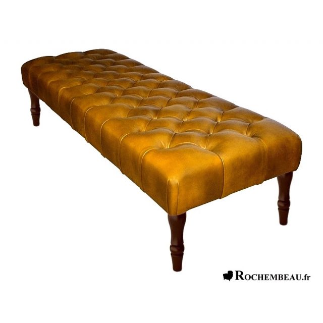 30 banquettes 106 Banquette cuir capitons Chesterfield marron miel.jpg