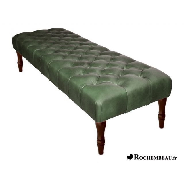 30 banquettes 109 Banquette cuir capitons Chesterfield vert anglais.jpg