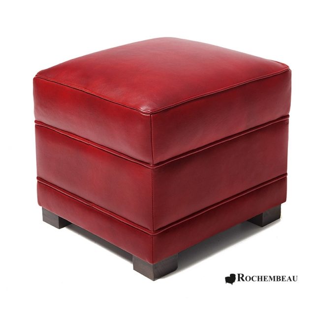 pouf carre Rochembeau rouge ferrari.jpg