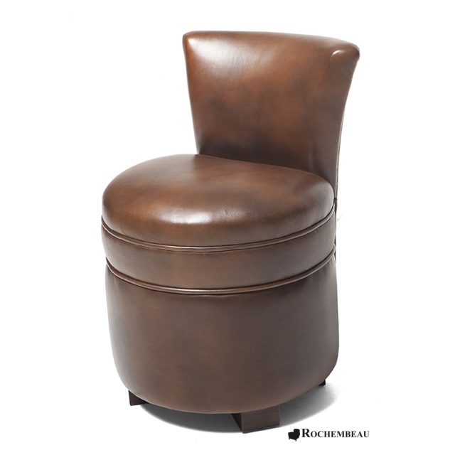 pouf rond Rochembeau original marron fonce chocolat.jpg