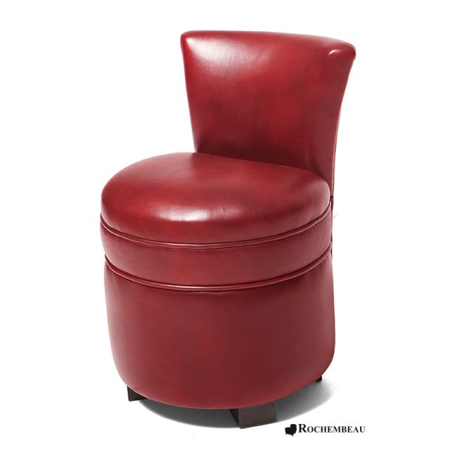 pouf rond Rochembeau rouge ferrari.jpg