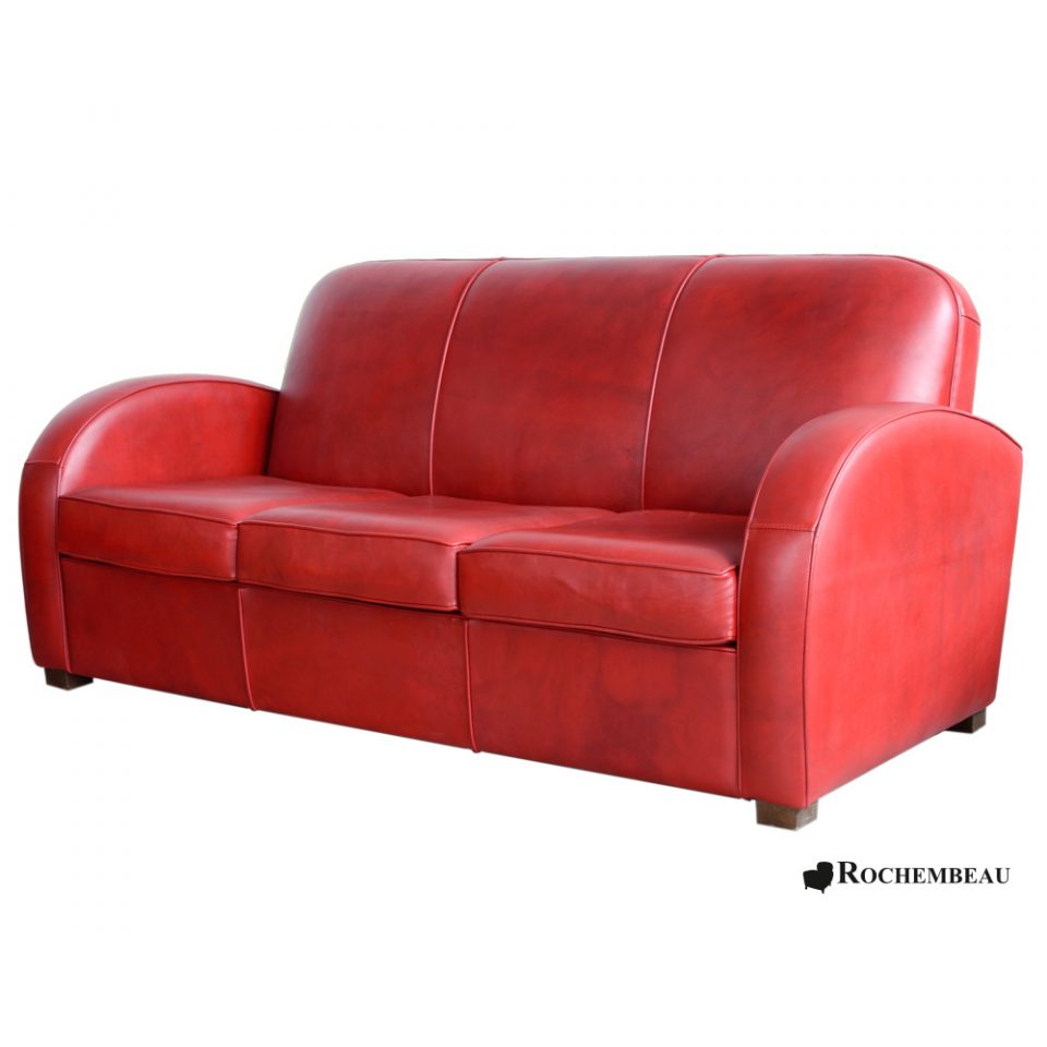 Newcastle Club Sofa - Ferrari Red | 3-seater